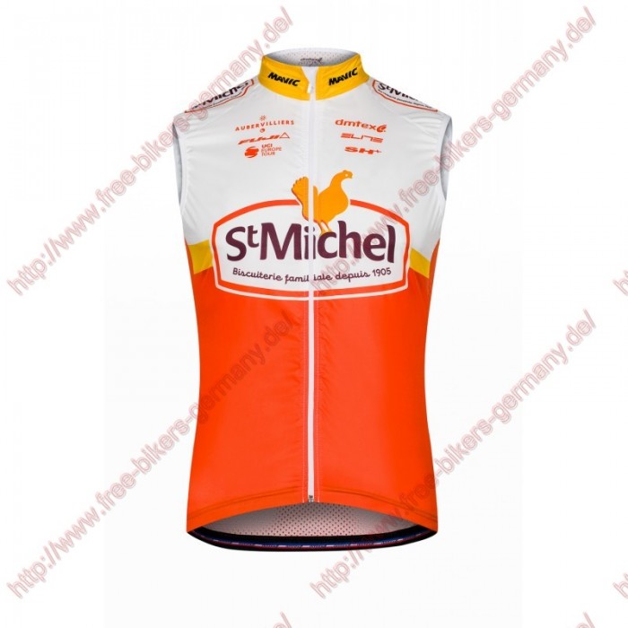 Radsport SAINT MICHEL AUBER 93 Windstopper ärmelloses Trikot Kurz