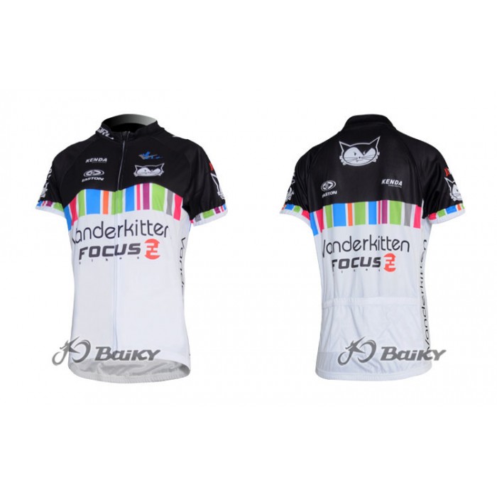 Vanderkitten-Focus Pro Team Radtrikot Kurzarm Schwarz Weiß Damen DMPO615