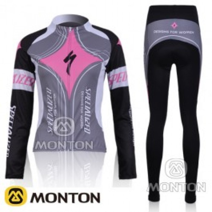 2010 Specialized Damen Fahrradbekleidung Radtrikot Satz Langarm und Lange Fahrradhose VFID445