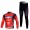 Giant Sram Pro Team Fahrradbekleidung Radtrikot Satz Langarm und Lange Fahrradhose Rot Schwarz VBRP836