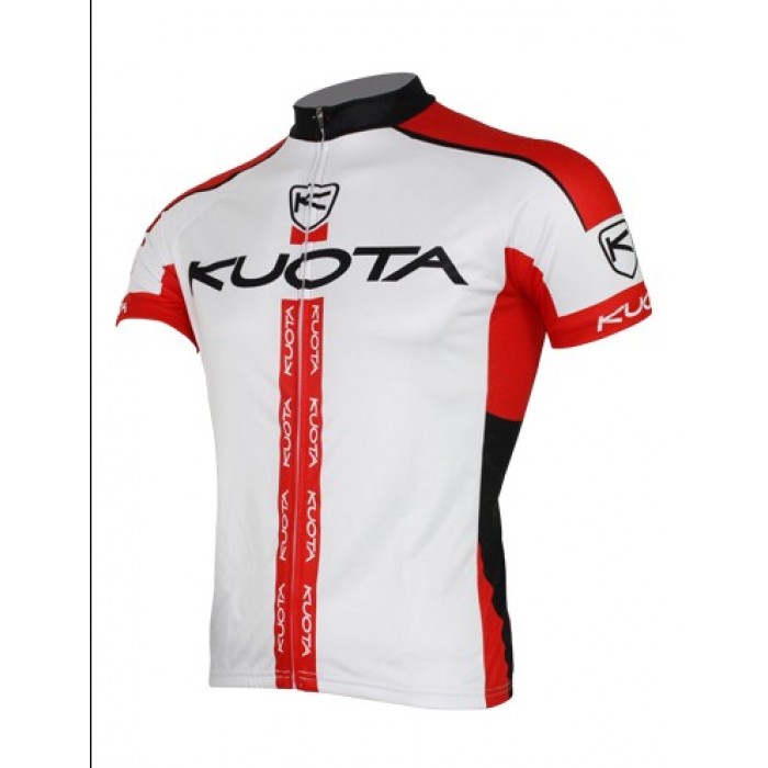 2013 KUOTA Radtrikot Kurzarm Weiß Rot LHUK209