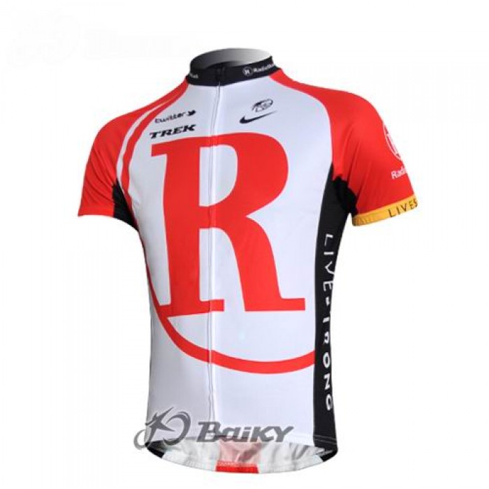 RadioShack Trek Pro Team Radtrikot Kurzarm Rot Weiß WHUU985
