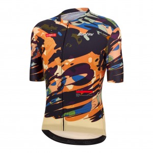 Bekleidung Herren Santini Vuelta Espana 2024 trikot-Cuitu Negru