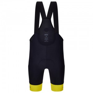 Bekleidung Herren Santini Gelb Tour de France tragerhose 2025