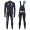 2016 GCN Sleek H20 Schwarz thermisch Fahrradbekleidung Satz Radtrikot Langarm+Lang Trägerhose ZFRO897